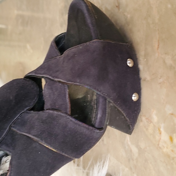 Camilla skovgaard blue platform heel Stiletto  open toe shoe size 36.5 - Picture 15 of 16